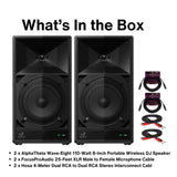 AlphaTheta Wave-Eight 110W 8 in. Portable DJ Speaker (Pair)