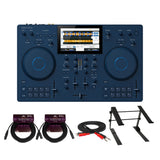 AlphaTheta Omnis Duo All-In-One Portable DJ System w Laptop Stand,XLR,RCA Cable