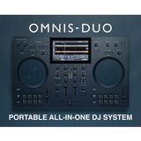 AlphaTheta Omnis Duo All-In-One Portable DJ System w Laptop Stand,XLR,RCA Cable