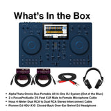 AlphaTheta Omnis Duo All-In-One Portable DJ System (Out of the Blue) Bundle