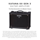 BOSS Katana Gen 3 50W 1x12-Inch Combo Guitar Amplifier Bundle