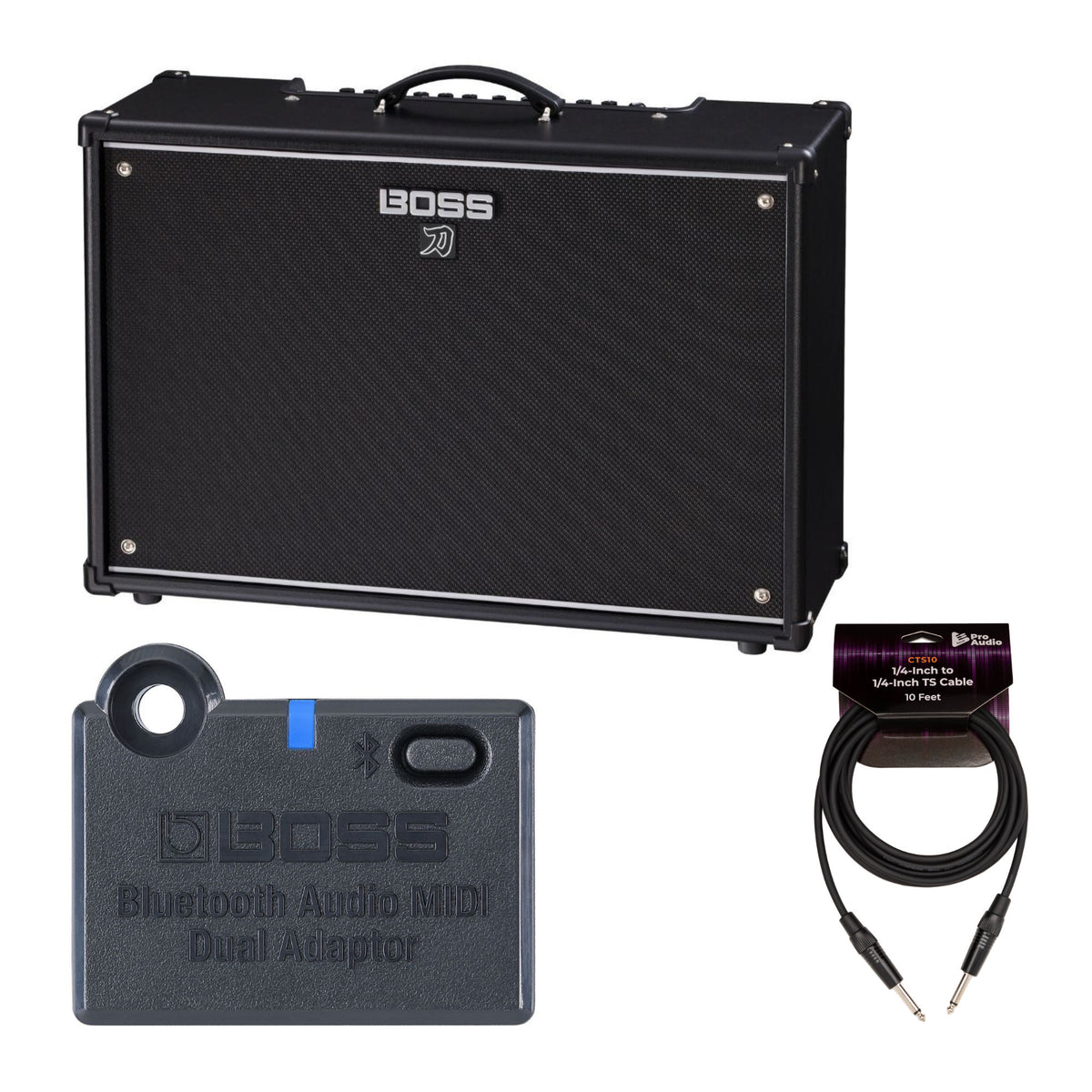BOSS KTN-212-3 Katana Gen 3 100W 2x12 Inch Combo Guitar Amplifier Bundle