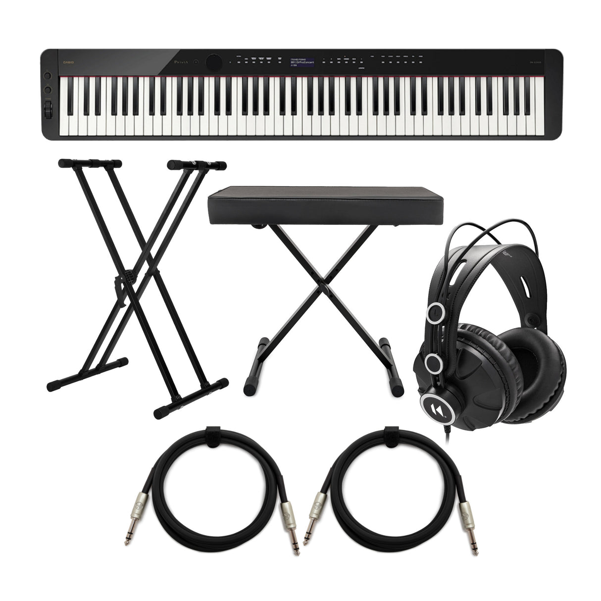 Casio PX-S3100 88-Key Digital Piano (Black) Bundle