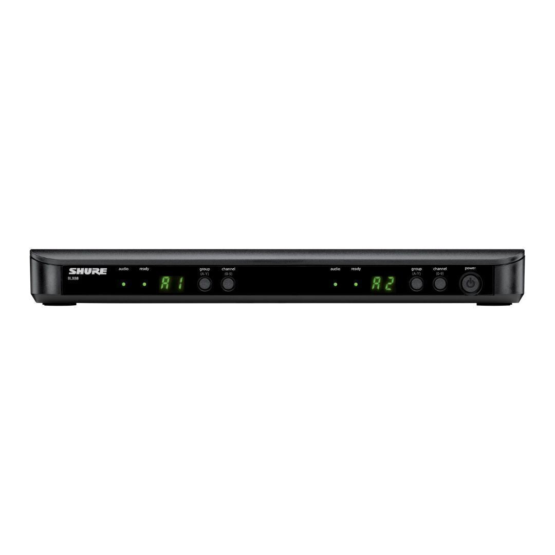 Shure BLX88 Dual Analog Wireless Receiver for BLX System w Frequency QuickScan