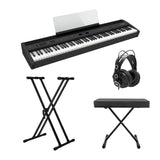Roland FP-60X-BK 88-Key Digital Piano (Black) Bundle with Accessories