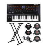Roland JUPITER-XM 37-Note Slim Keyboard Synthesizer with Bluetooth MIDI Bundle