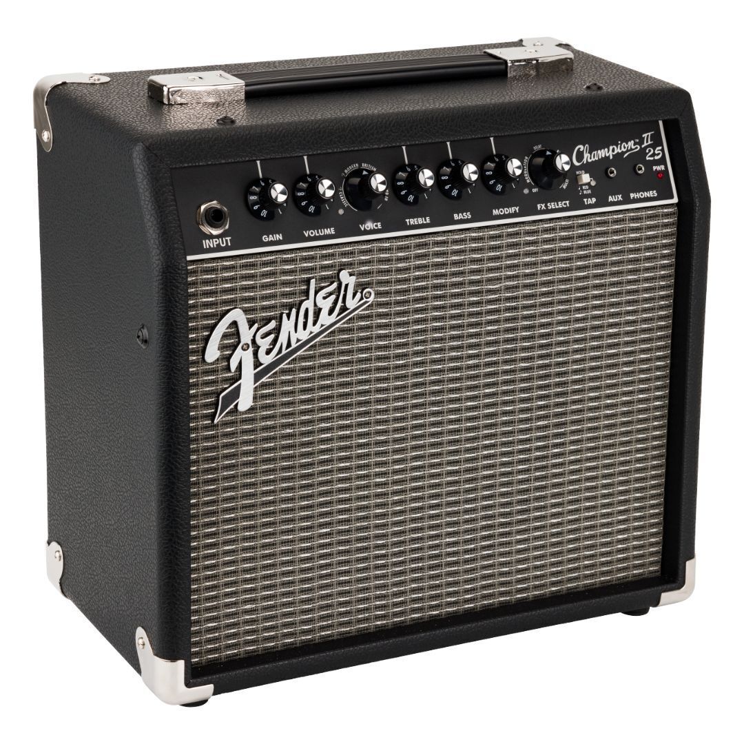 Fender Champion II 25 120V Digital Guitar Amplifier with 8-Inch Fender Special Speaker (Black)