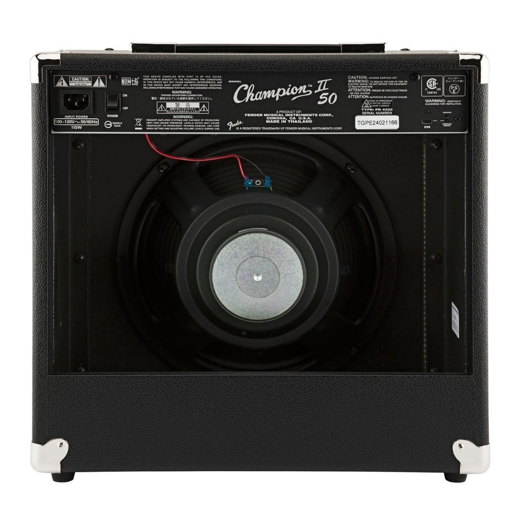 Fender Champion II 50 120V Digital Guitar Amplifier with 12-In Fender Special Design Speaker (Black)