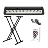 Casio Casiotone CT-S1 61-Key Portable Keyboard (Black) w/Stand, Pedal and Book