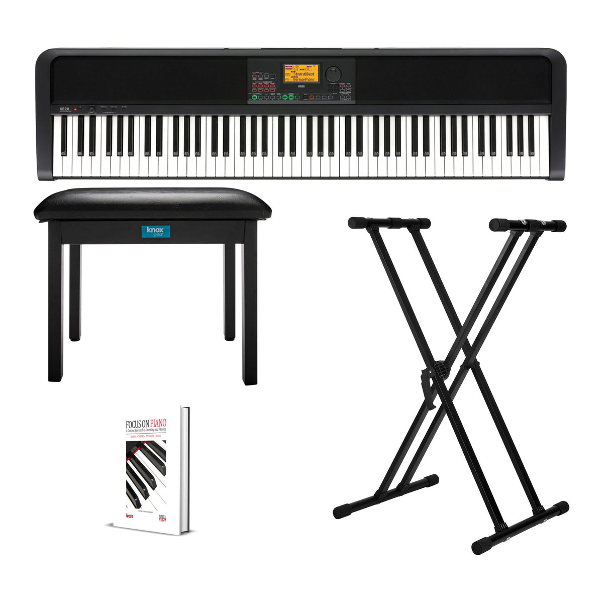 Korg XE20 88-Key Natural-Touch Digital Ensemble Piano Bundle