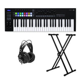 Novation Launchkey MK3 49-Key USB MIDI Controller Bundle with Headphones & Stand