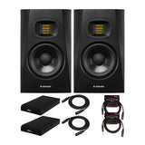 Adam Audio T7V 7-Inch Powered Studio Monitor (2-Pack) with Pads and Cables