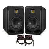 Adam Audio S2V 7in Powered Studio Monitor (Pair) with XLR to 1/4 TRS Cables (2)