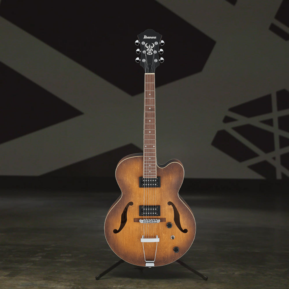 Ibanez AF55 Artcore Hollow-Body Electric Guitar (Tobacco Flat) with Case