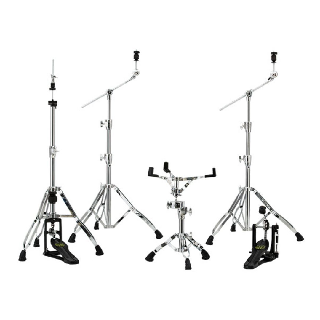 Mapex HP8005 Armory 5-Piece Hardware Pack with Double-Braced Stands and Omni-Ball Adjuster (Chrome)