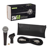 Shure SM58-CN Cardioid Dynamic Vocal Microphone with 25' XLR, Shock mount Bundle
