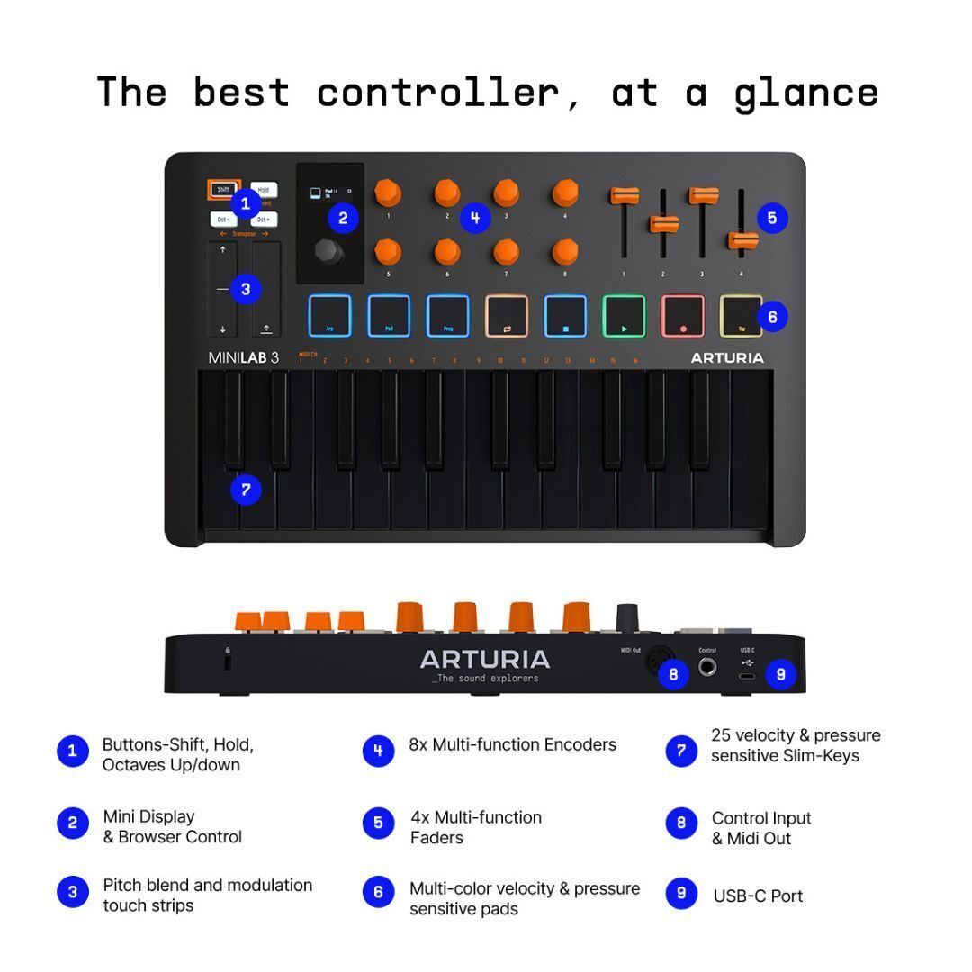 Arturia MiniLab 3 Limited Edition Orange