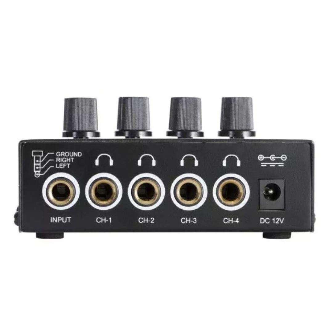 On-Stage HA4000 4-Channel Pro Headphone Amplifier,Black