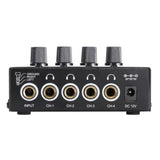On-Stage HA4000 4-Channel Pro Headphone Amplifier,Black