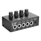 On-Stage HA4000 4-Channel Pro Headphone Amplifier,Black