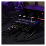 On-Stage HA4000 4-Channel Pro Headphone Amplifier,Black