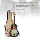 Gretsch G9241 Mahogany Round Neck Acoustic-Electric Resonator Guitar (2-Color Sunburst) Bundle