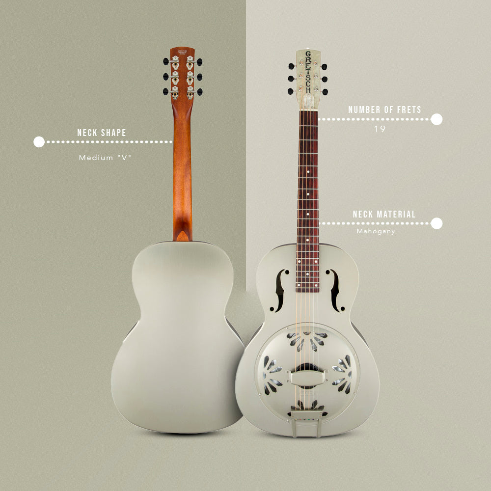 Gretsch G9201 Honey Dipper 6-String Resonator Guitar (Weathered Pump House Roof)
