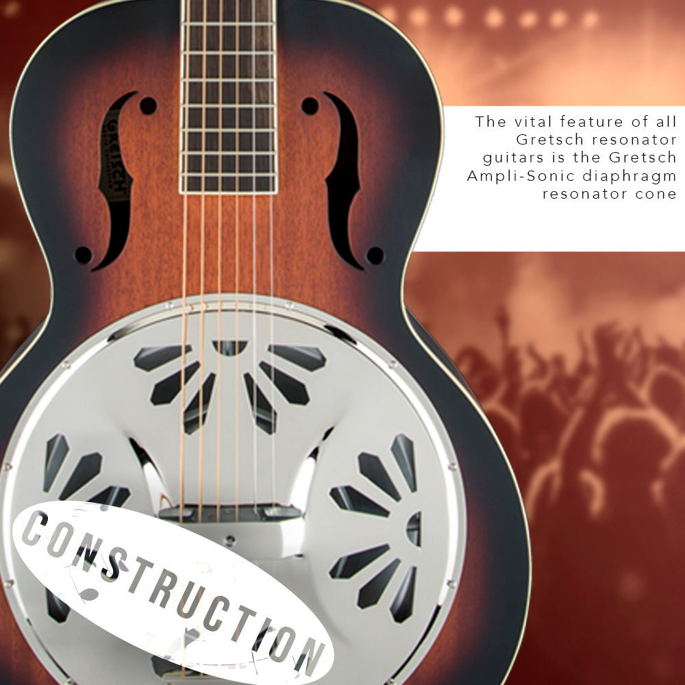 Gretsch G9220 Bobtail Round-Neck Resonator Guitar, 2-Color Sunburst