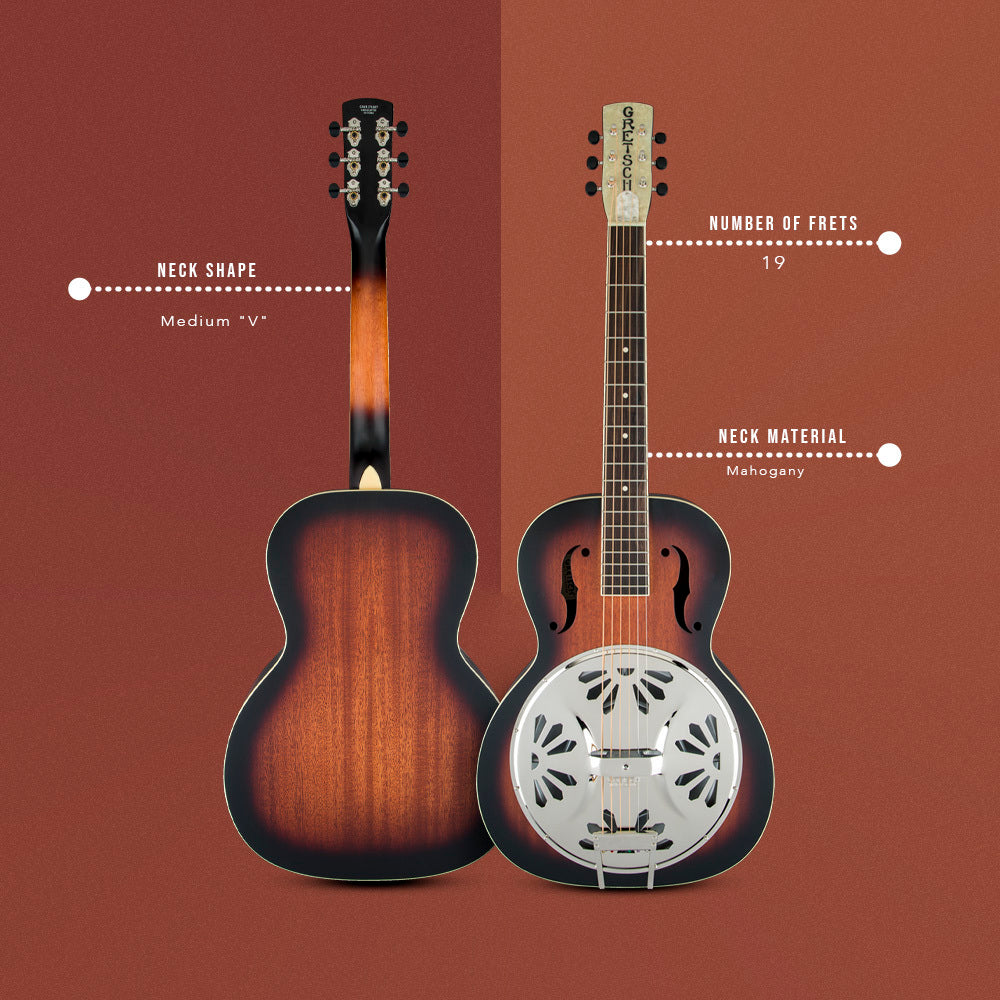 Gretsch G9220 Bobtail Round-Neck Resonator Guitar, 2-Color Sunburst