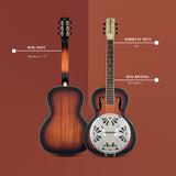 Gretsch G9220 Bobtail Round-Neck Resonator Guitar, 2-Color Sunburst