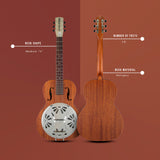 Gretsch G9200 Boxcar Round-Neck Mahogany Body Resonator 6-String Guitar Bundle