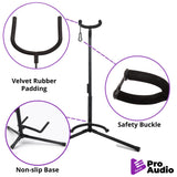 FocusProAudio FPA-TGS1 Tripod Acoustic and Electric Guitar Stand (Black)