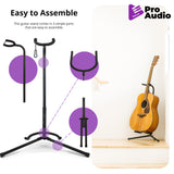 FocusProAudio FPA-TGS1 Tripod Acoustic and Electric Guitar Stand (Black)