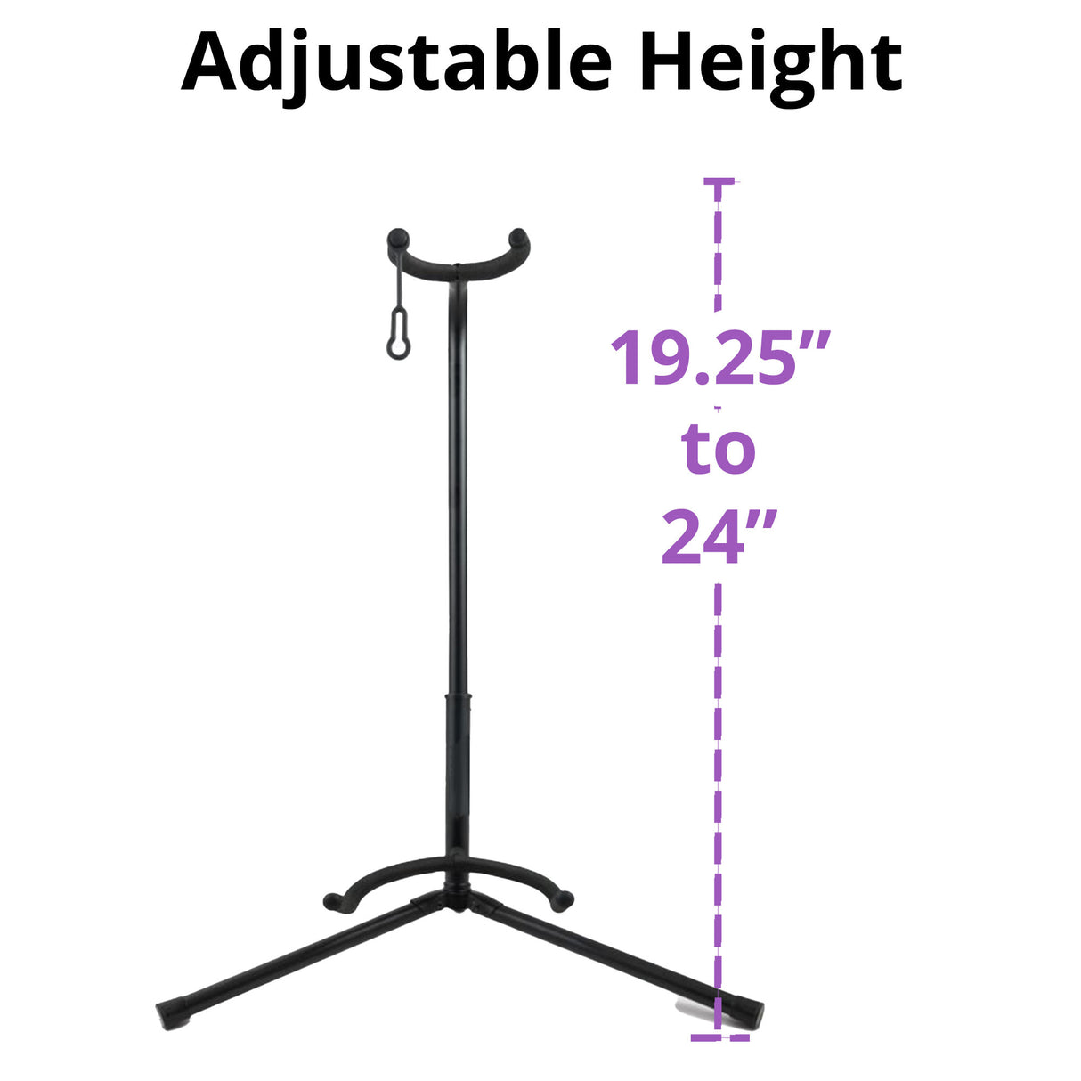 FocusProAudio FPA-TGS1 Tripod Acoustic and Electric Guitar Stand (Black)