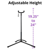 FocusProAudio FPA-TGS1 Tripod Acoustic and Electric Guitar Stand (Black)