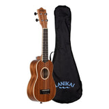 Lanikai Okoume Soprano with binding and gig bag
