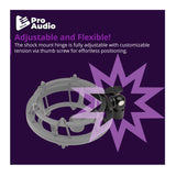 FocusProAudio Shock Mount for Blue Yeti and Yeti Pro Microphones (Black)