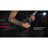 ESP LTD HEX-6 Nergal Signature Electric Guitar in Black Satin
