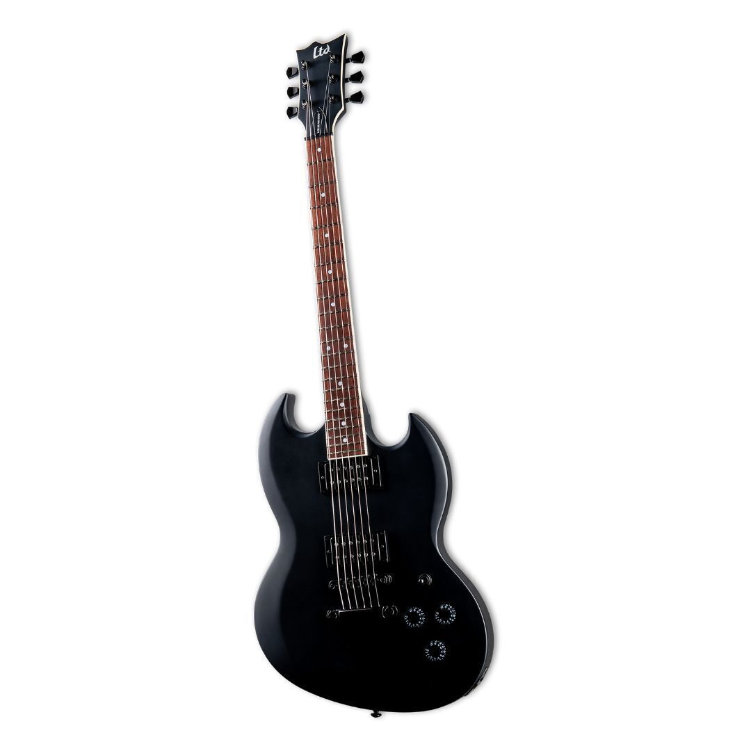 ESP LTD VOLSUNG-200 Lars Frederiksen Signature Electric Guitar in Black Satin