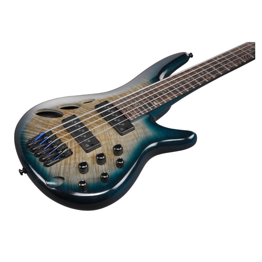 Ibanez SR Bass Workshop 5str Electric Bass - Cosmic Blue Starburst Low Gloss