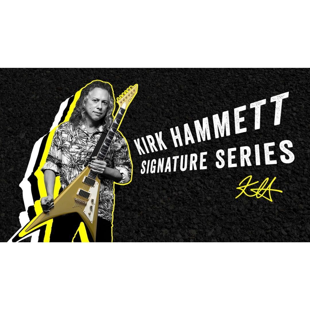ESP LTD KH-V Kirk Hammett Signature Electric Guitar - Metallic Gold- B-Stock