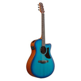 Ibanez AAM50CE Sapphire Blue Burst Open Pore Top, Natural Open Pore Back Guitar