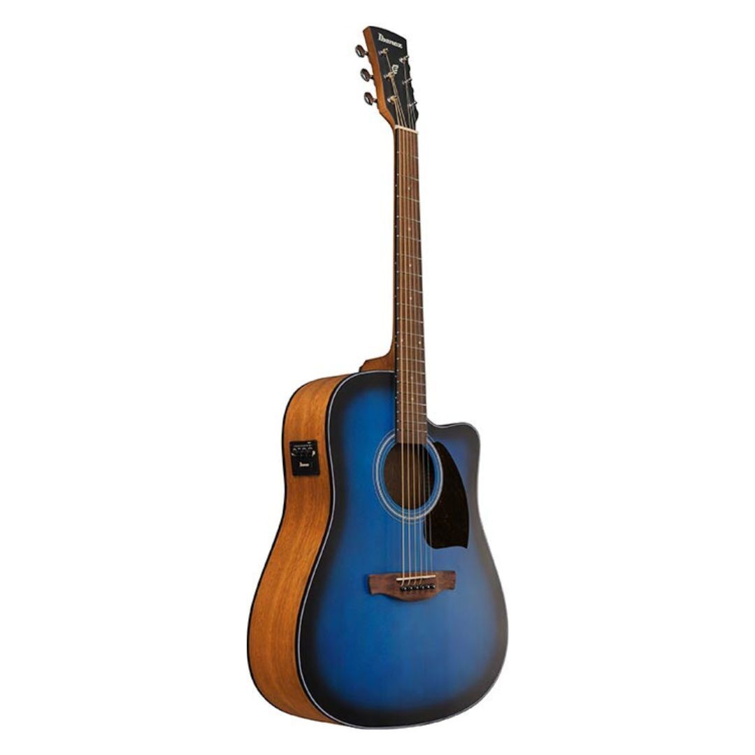 Ibanez PF50CE Open Pore Transparent Blue Sunburst Top Guitar