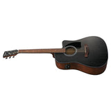 Ibanez PF54CE Weathered Black Open Pore Top, Open Pore Natural Back Guitar