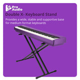 FocusProAudio Adjustable Double X Keyboard Stand