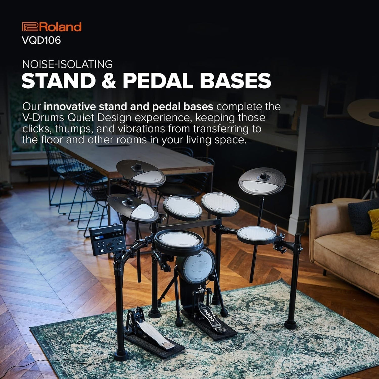 Roland VQD106 VQD Full Drum Kit with TD-07 Sound Module