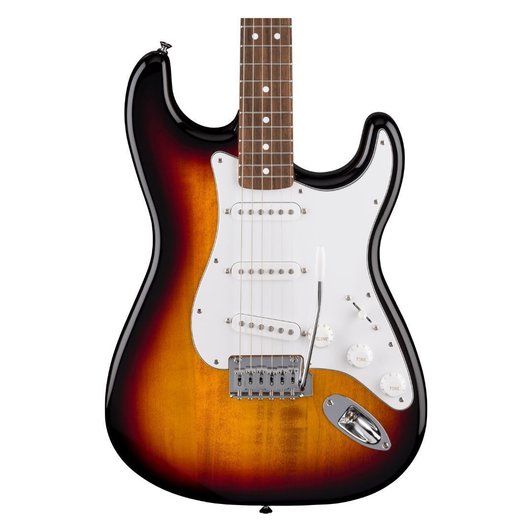 Fender Standard Stratocaster, Electric Guitar, White Pickguard, 3-Color Sunburst
