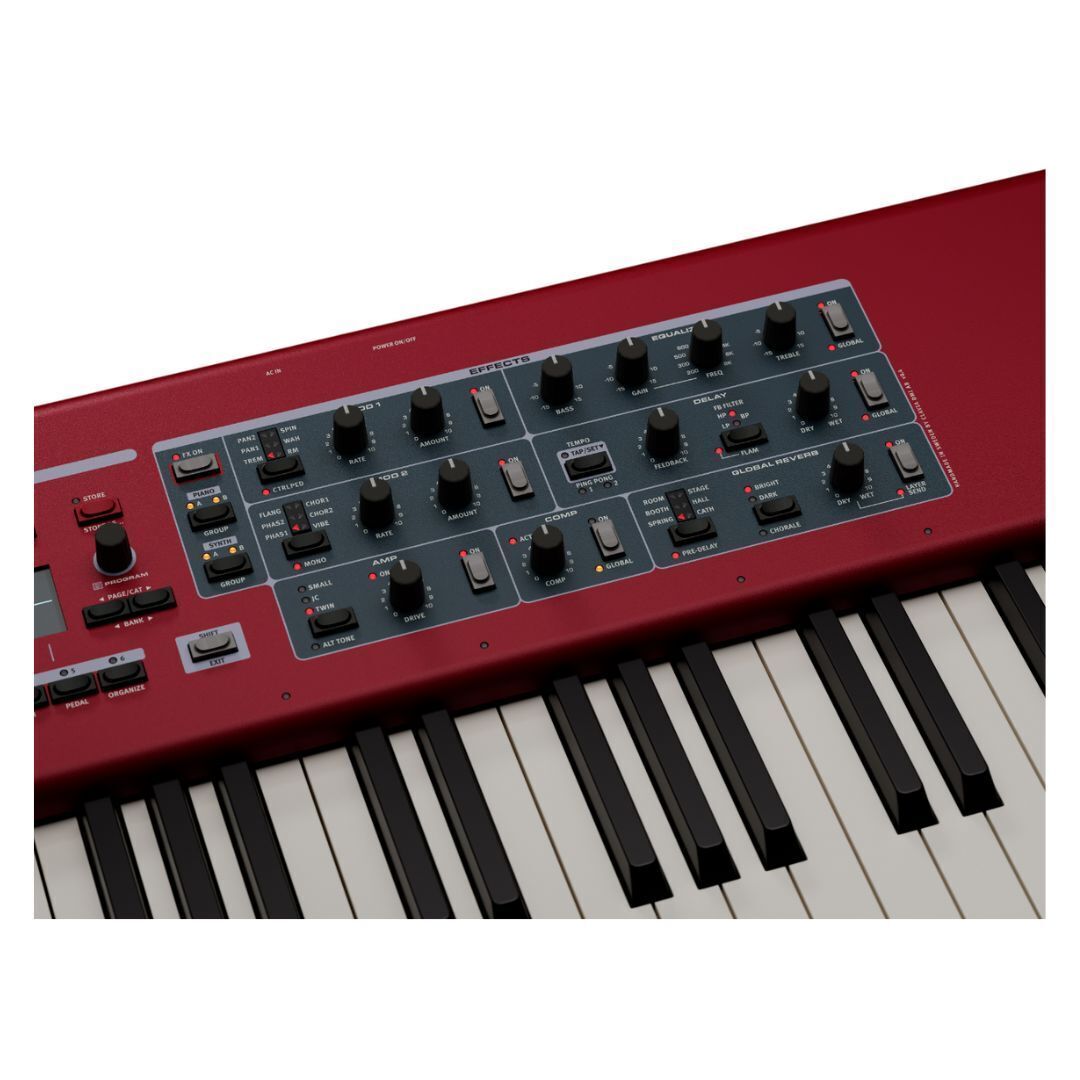 Nord Piano 6 Portable Piano with 73-Key Triple Sensor Hammer Action Keybed and LED Faders (Red)