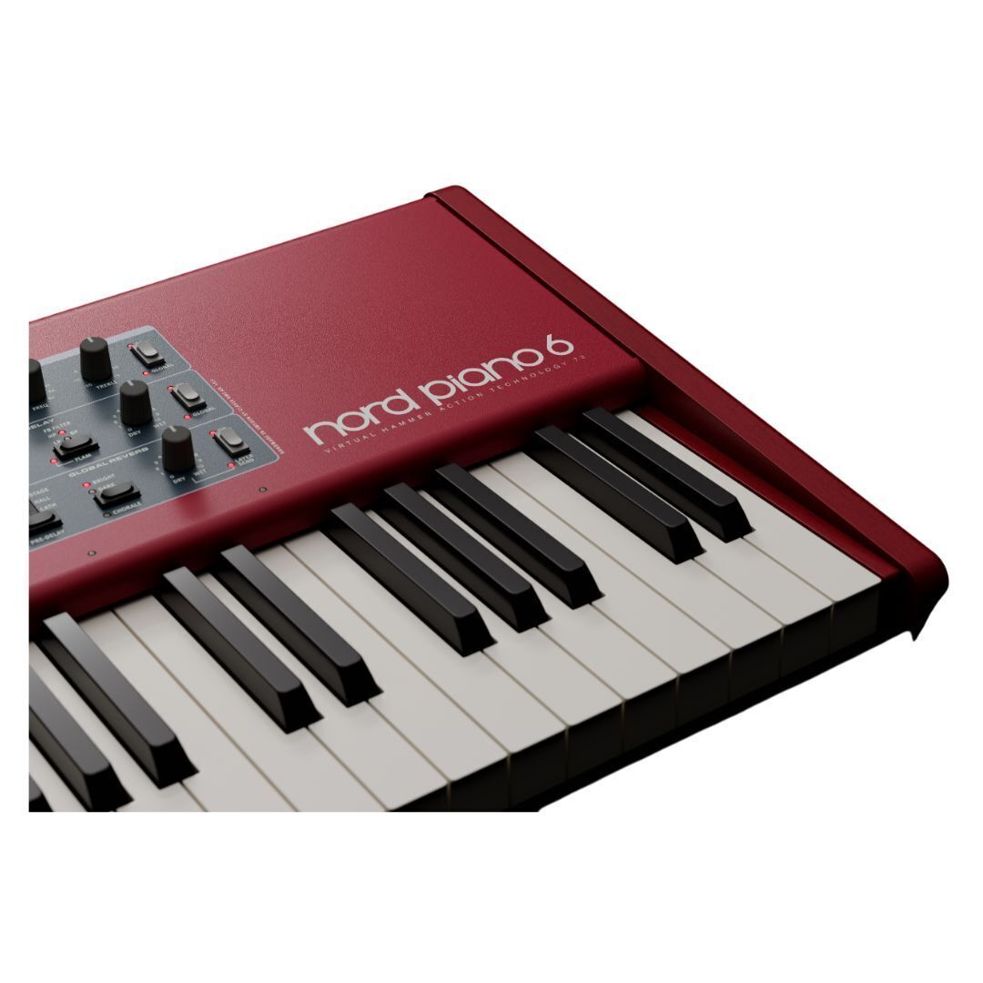 Nord Piano 6 Portable Piano with 73-Key Triple Sensor Hammer Action Keybed and LED Faders (Red)