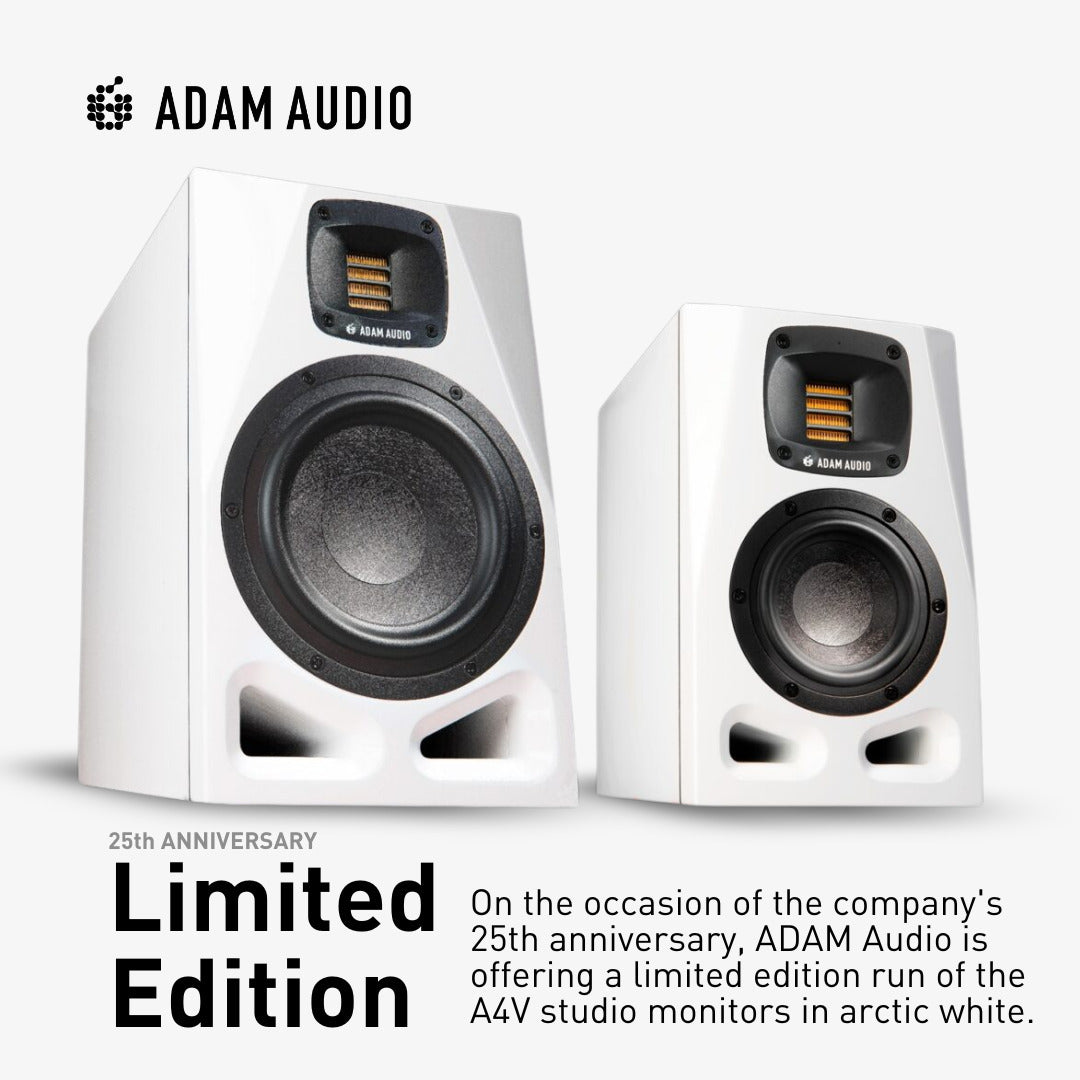 ADAM Audio A4V Powered Two-Way Studio Monitor White, Pair
